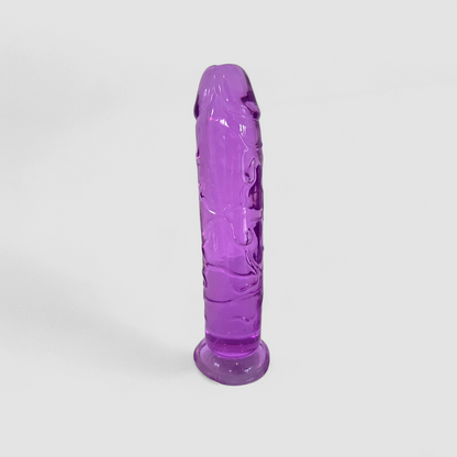 Purple Touch – Klassischer Dildo in Kristalloptik
